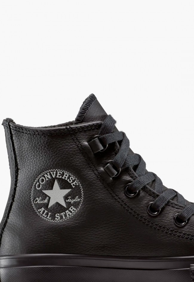 Converse Chuck Taylor Lift Leather Utility Mujer Black – plataformas urbanas para el invierno