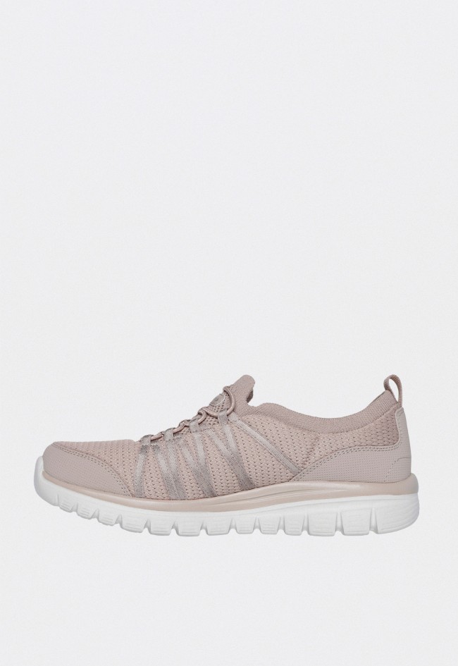 Skechers Graceful Soft Soul taupe – deportivas slip-on de mujer con Memory Foam