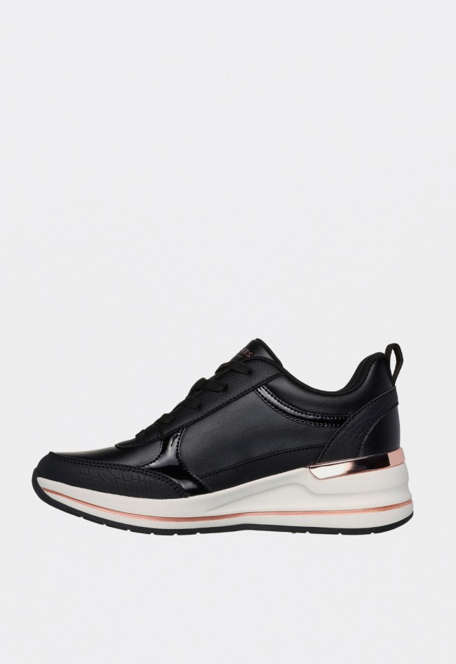 Skechers 177345-BLK negras – zapatillas de mujer con cuña