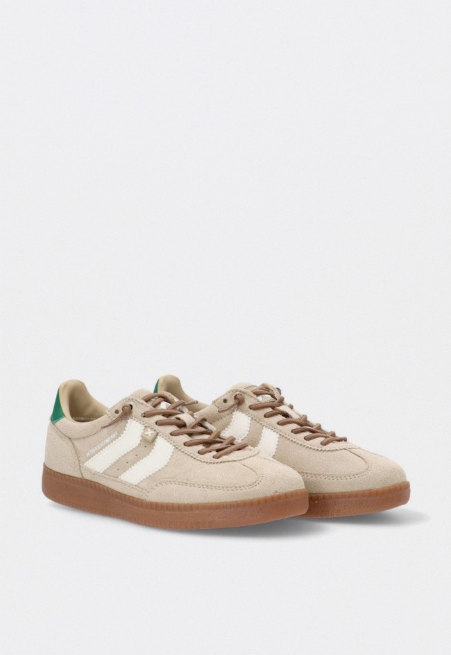 Zapatillas mujer XTI antelina beige con suela gruesa veganas PETA