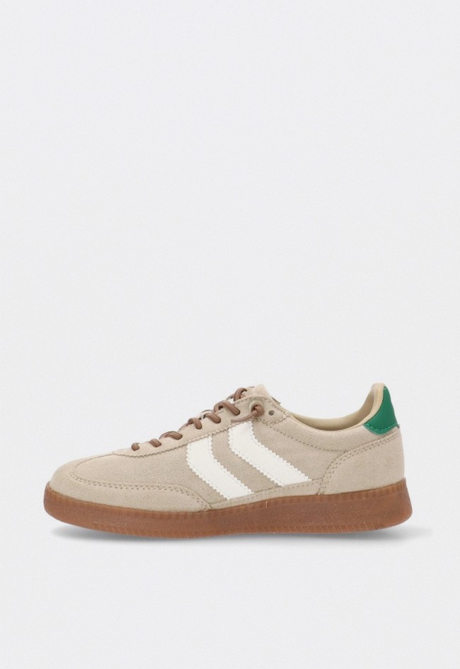 Zapatillas mujer XTI antelina beige con suela gruesa veganas PETA