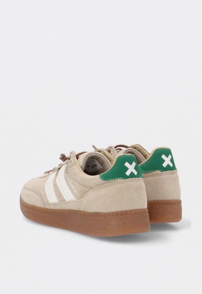 Zapatillas mujer XTI antelina beige con suela gruesa veganas PETA