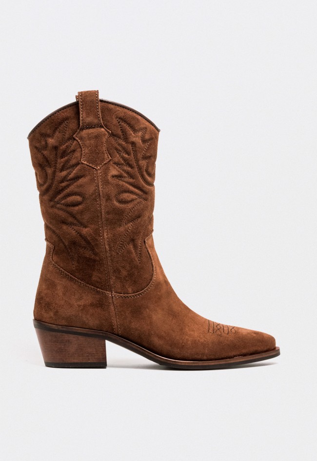 Botas cowboy Glo deka 7248 de piel marrón para mujer – esencia western con estilo sofisticado