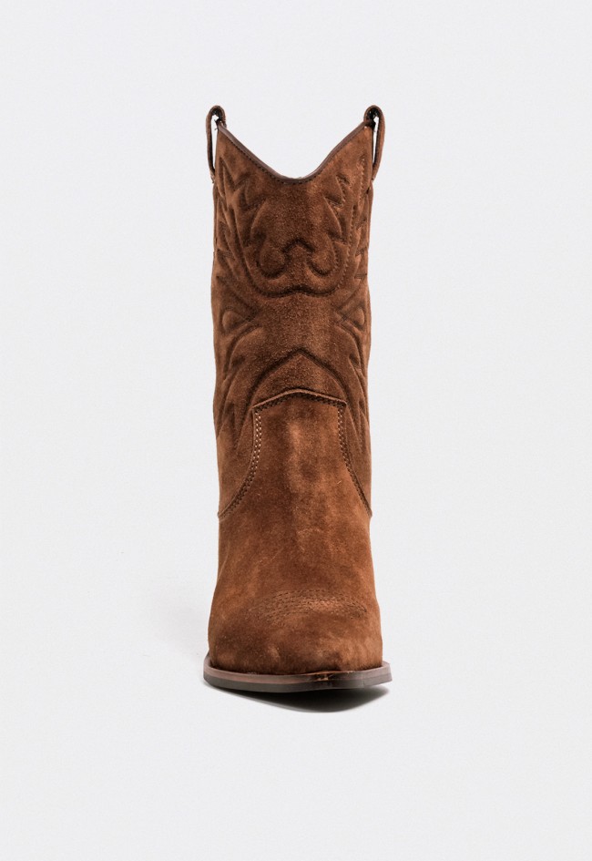 Botas cowboy Glo deka 7248 de piel marrón para mujer – esencia western con estilo sofisticado