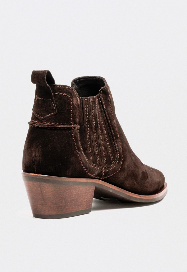 Botines cowboy de piel moka Glo Kora 7231 – western chic con esencia atemporal