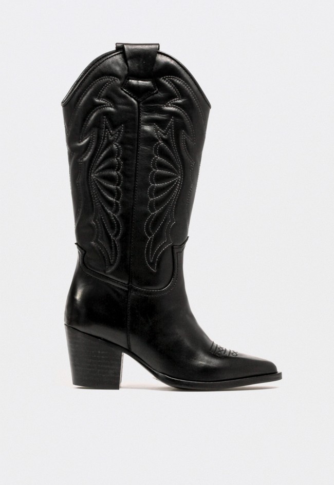 Bota cowboy de piel mujer Glo Roxana 7460 – esencia western con carácter urbano