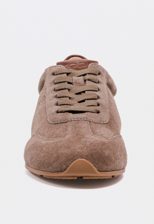 Zapatillas deportivas TOP3 mujer en piel taupe – estilo urbano chic modelo SA701