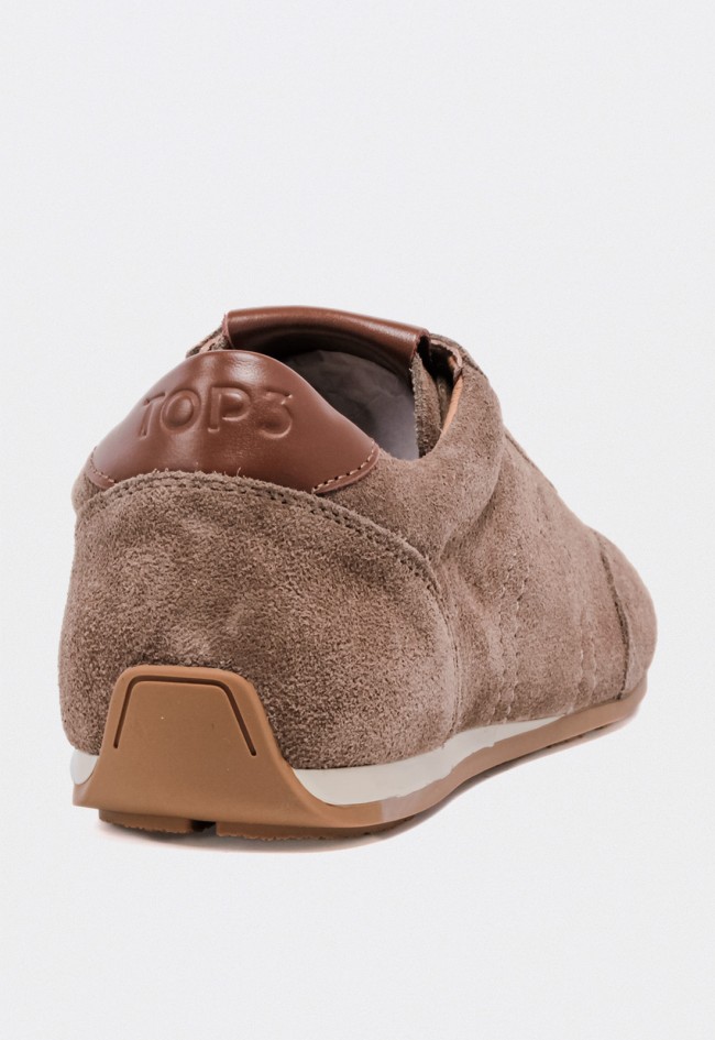 Zapatillas deportivas TOP3 mujer en piel taupe – estilo urbano chic modelo SA701