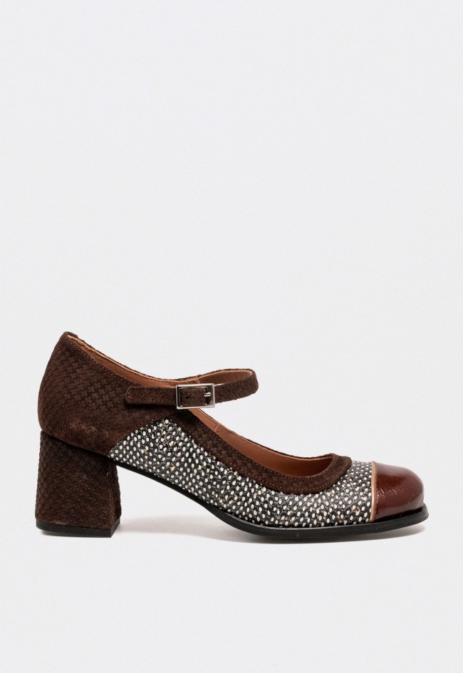 Zapato de mujer Nemonic Mary Jane en piel marrón Nemonic 2054 – Artesanía Made in Spain con estilo retro chic