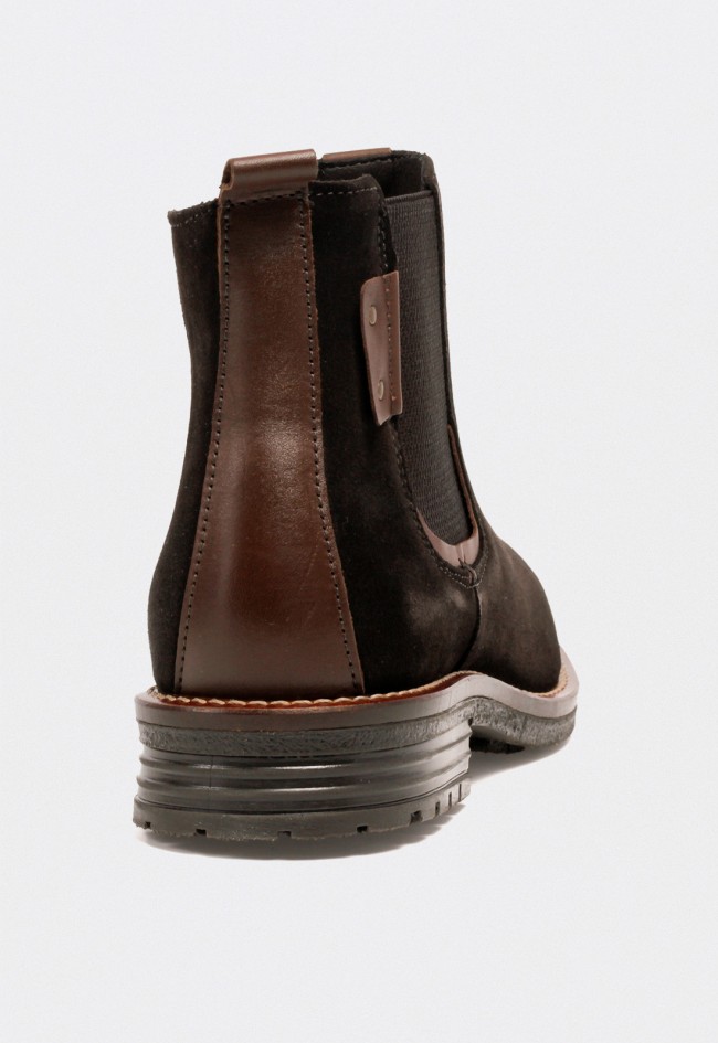 Botín Chelsea de hombre VAS 883 en piel marrón con cremallera interior y diseño atemporal
