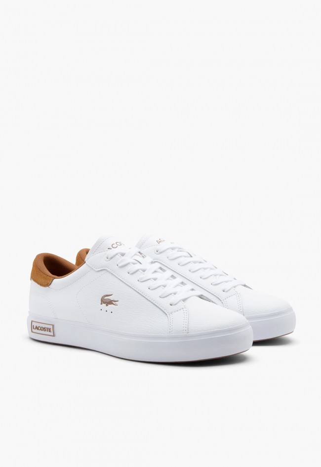 Zapatilla de hombre Lacoste Powercourt piel y ante estilo Heritage