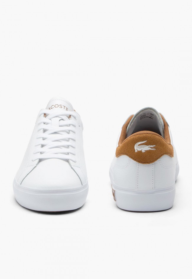 Zapatilla de hombre Lacoste Powercourt piel y ante estilo Heritage