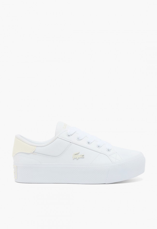 Zapatilla de mujer Lacoste Ziane Platform en piel y charol reptil – estilo urbano con suela XXL
