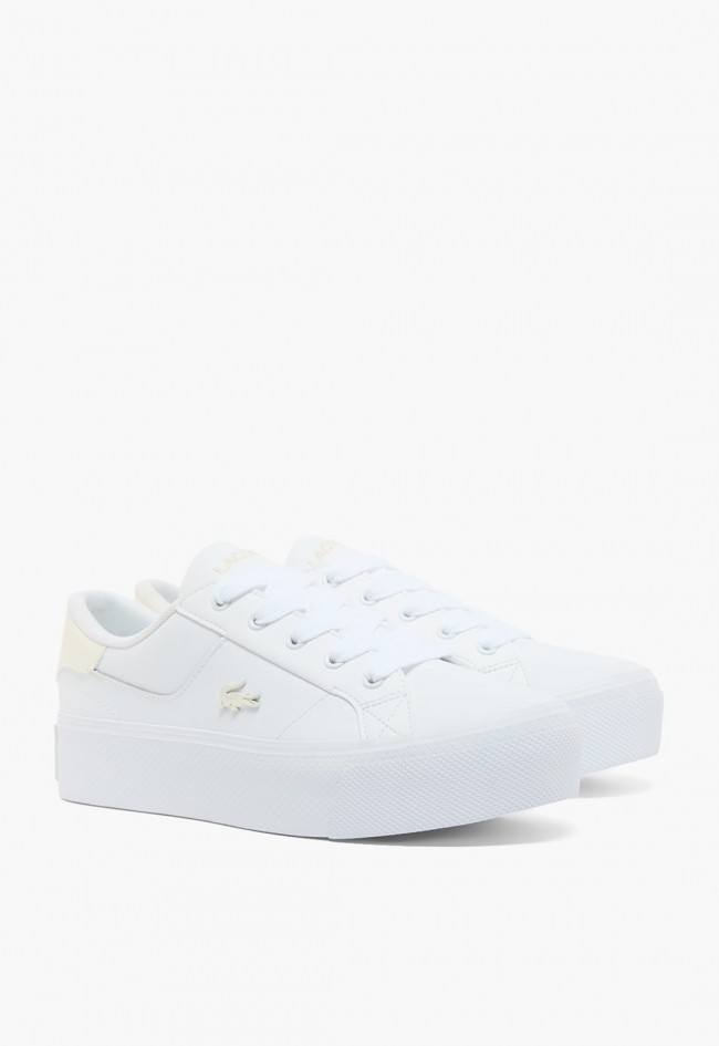 Zapatilla de mujer Lacoste Ziane Platform en piel y charol reptil – estilo urbano con suela XXL