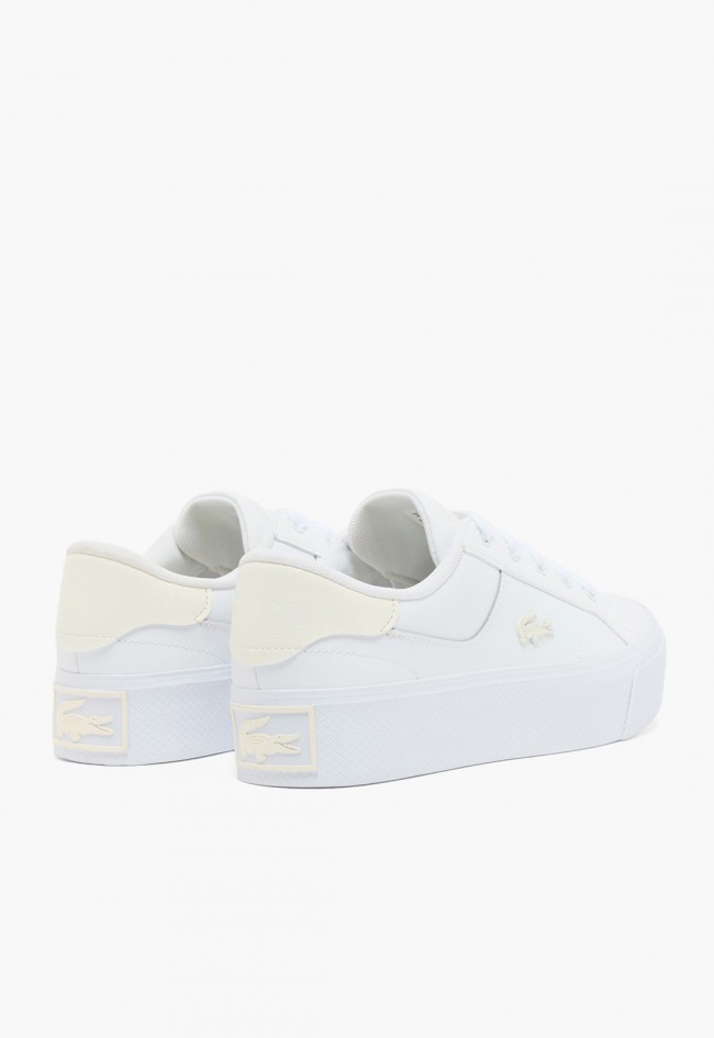 Zapatilla de mujer Lacoste Ziane Platform en piel y charol reptil – estilo urbano con suela XXL
