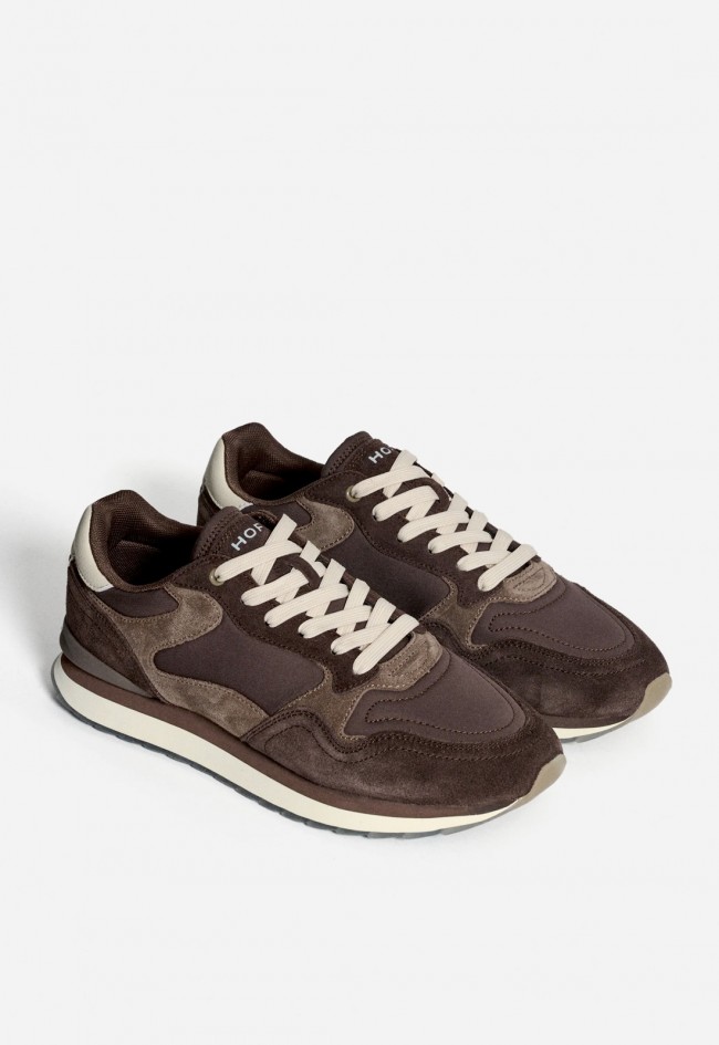 Zapatillas Hoff Munich hombre en piel y nylon – estilo retro sofisticado con suela serigrafiada