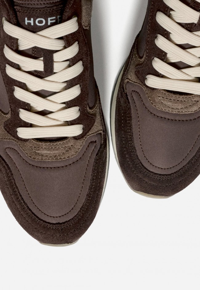 Zapatillas Hoff Munich hombre en piel y nylon – estilo retro sofisticado con suela serigrafiada