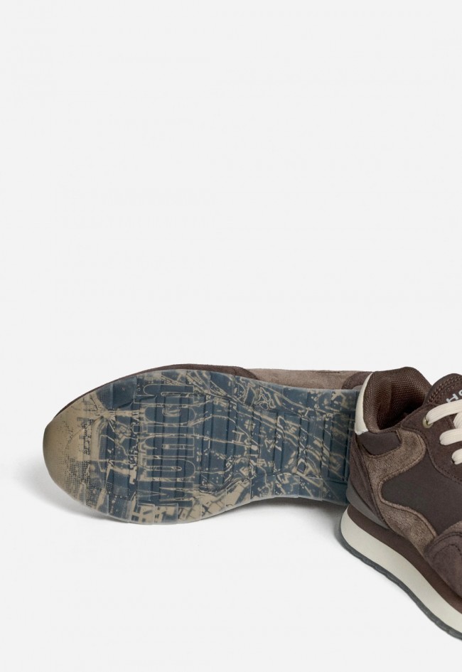 Zapatillas Hoff Munich hombre en piel y nylon – estilo retro sofisticado con suela serigrafiada
