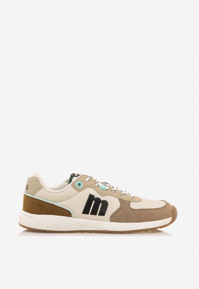 Zapatilla barefoot minimalista Mustang Free Apolo beige y taupe de mujer