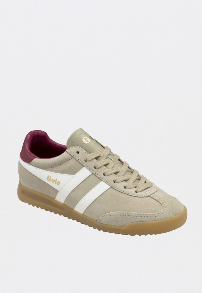 Zapatillas mujer Gola Torpedo clb761suede en serraje beige con detalles retro terrace
