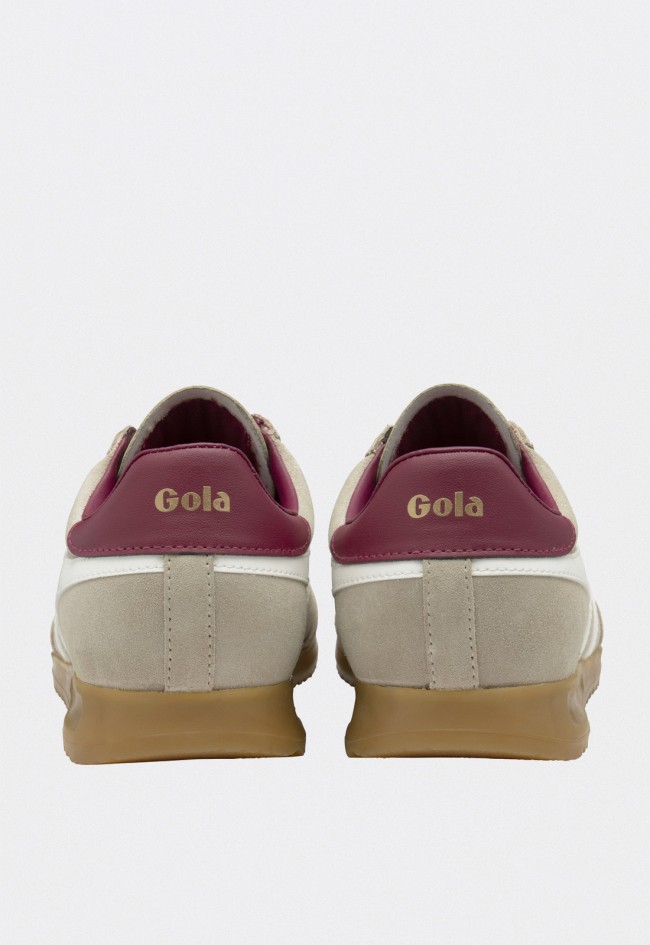 Zapatillas mujer Gola Torpedo clb761suede en serraje beige con detalles retro terrace