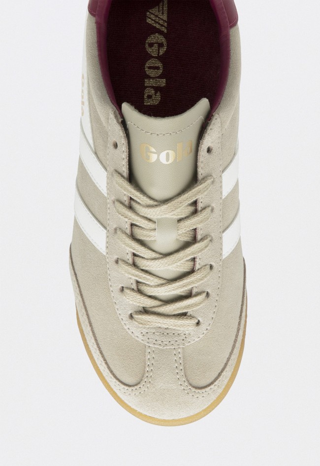 Zapatillas mujer Gola Torpedo clb761suede en serraje beige con detalles retro terrace