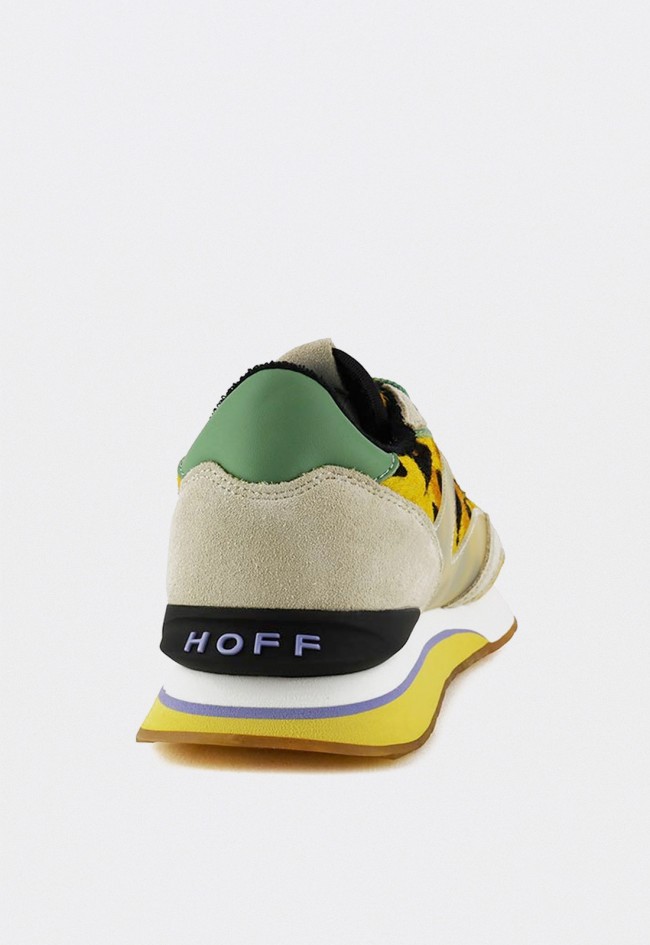 Zapatillas mujer HOFF Art Yellow piel estampada animal print con suela tricolor