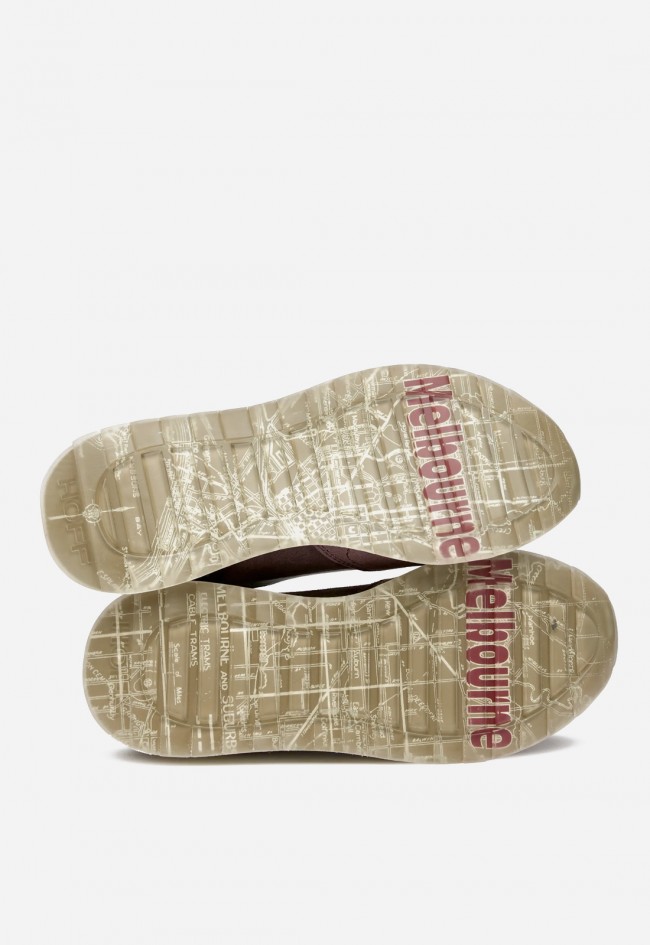 Zapatillas Hoff City Melbourne de mujer en piel y serraje con suela ilustrada