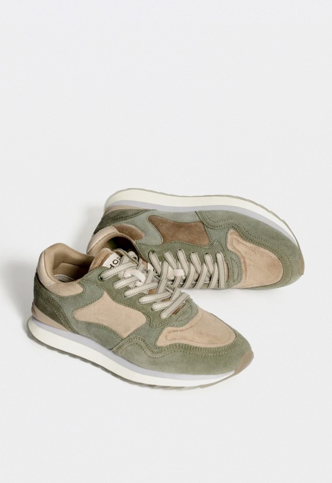 Zapatillas Hoff México de mujer piel y serraje en tonos tierra con comodidad urbana