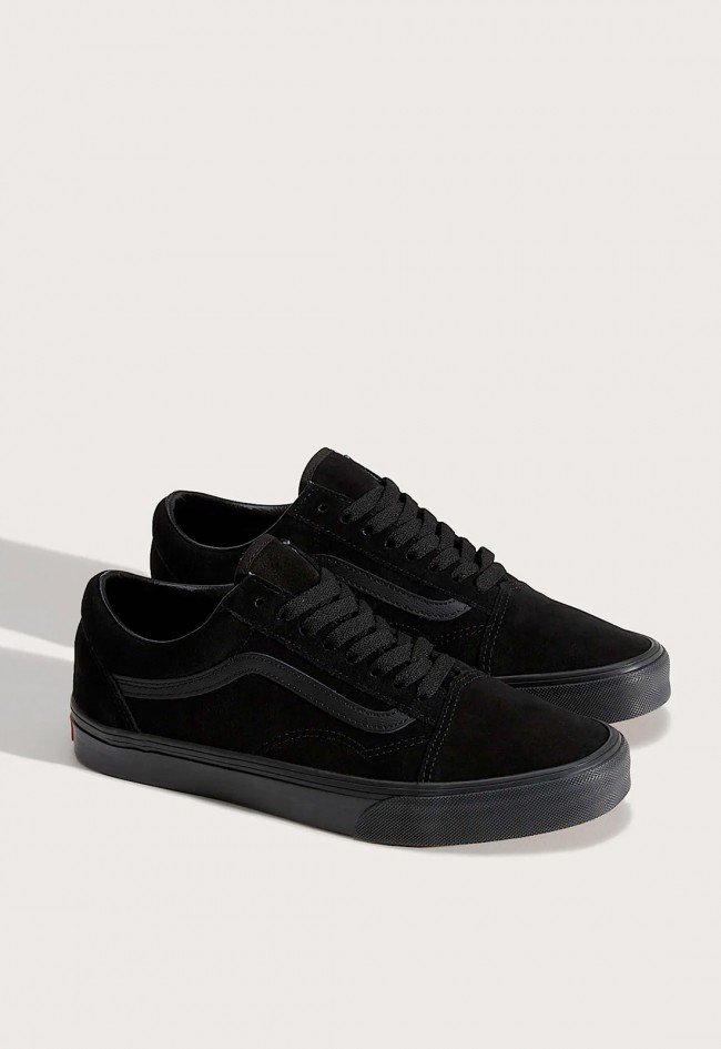 Zapatillas Vans Old Skool hombre negras clásicas en ante y lona con suela waffle