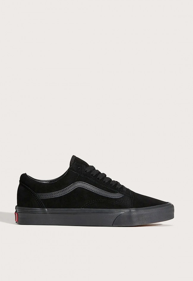 Zapatillas Vans Old Skool hombre negras clásicas en ante y lona con suela waffle