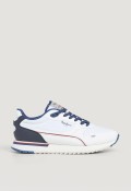 Zapatillas Pepe Jeans PMS400007 hombre running blancas combinadas con detalles reflectantes