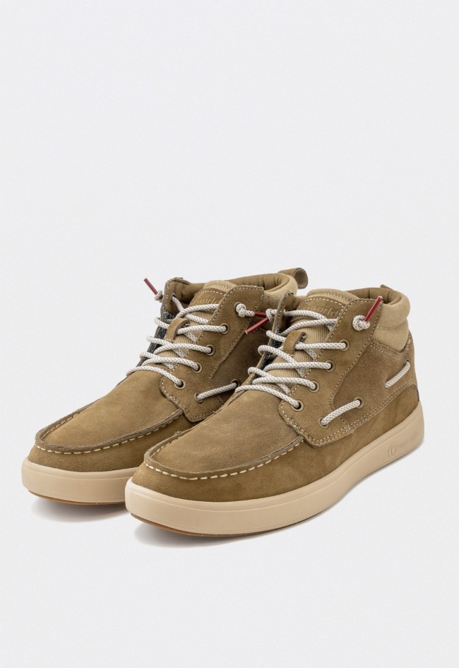 Botines de hombre Natural World Cerler camel en serraje hidrofugado