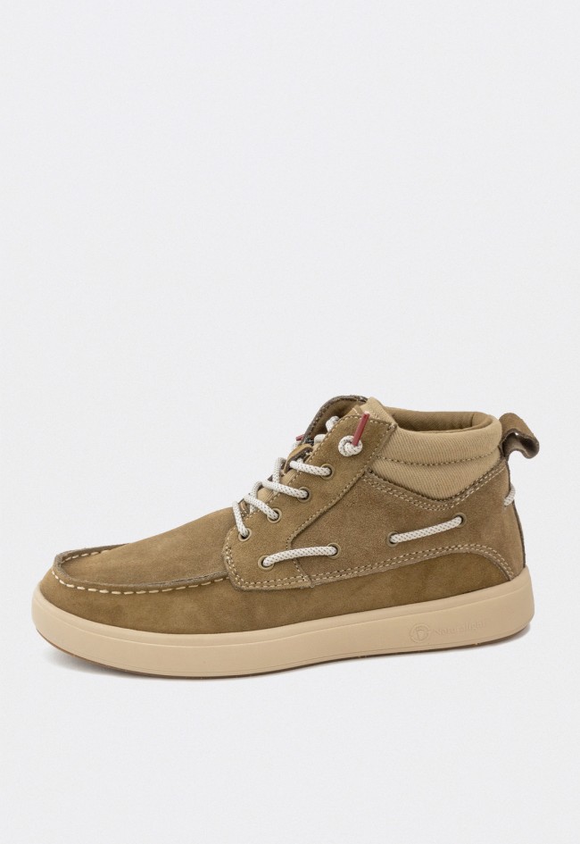 Botines de hombre Natural World Cerler camel en serraje hidrofugado