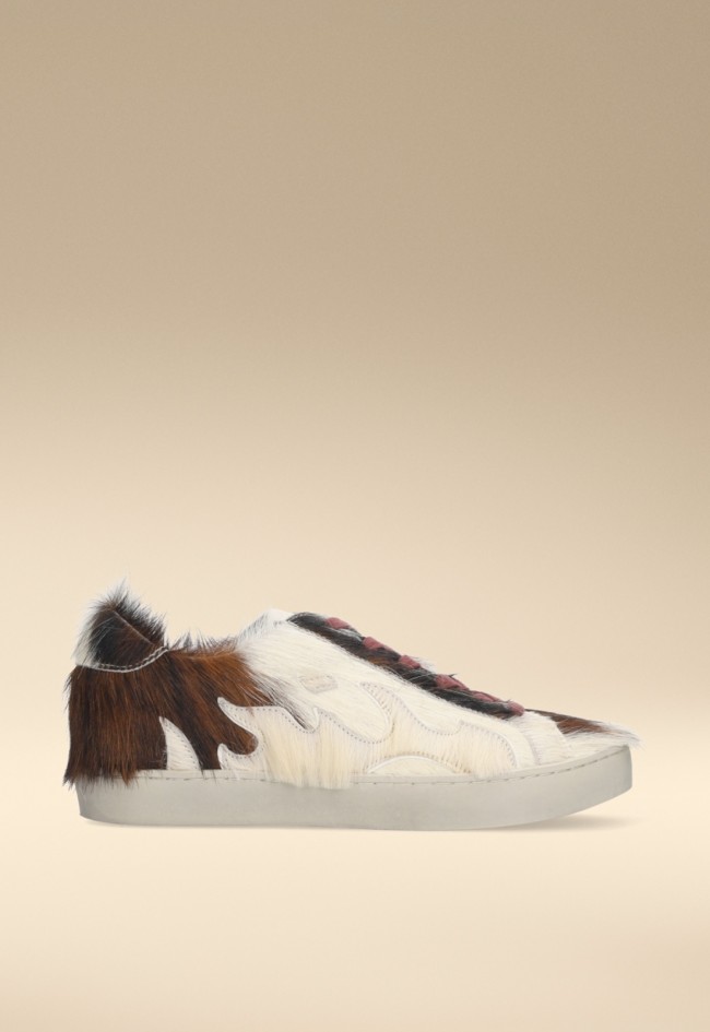 Zapatillas GAMIN Dopamine mujer piel con pelo de vaca diseño exclusivo