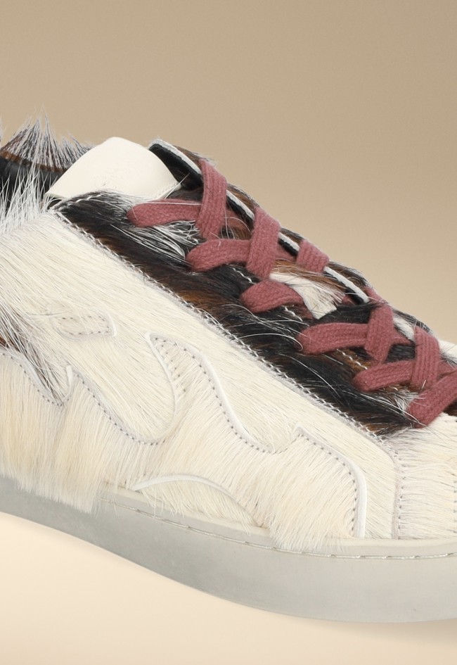 Zapatillas GAMIN Dopamine mujer piel con pelo de vaca diseño exclusivo