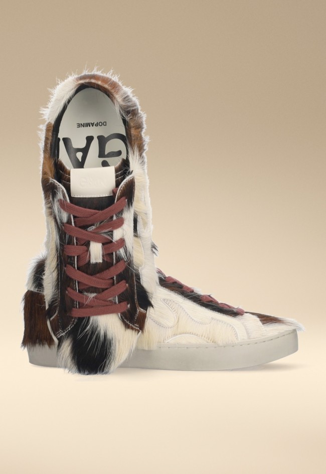 Zapatillas GAMIN Dopamine mujer piel con pelo de vaca diseño exclusivo