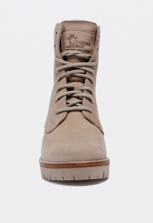 Bota Panama Jack Padma B20 de mujer en piel nobuck waterproof con tacón bloque alto – Made in Spain