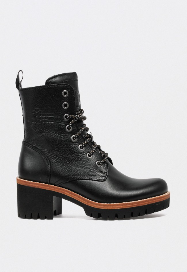 Bota Panama Jack Padma B4 de mujer en piel napa waterproof con tacón bloque alto – Made in Spain
