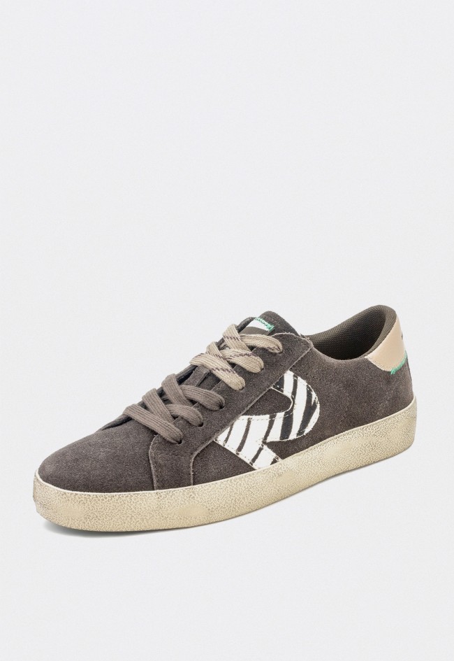 Zapatillas mujer Natural World ENNE Symbol en serraje sostenible con suela reciclada