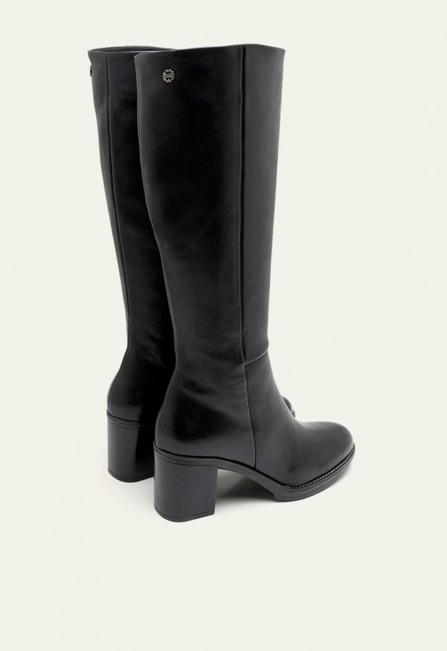 BOTAS DE PIEL DE TACÓN NEGRO PORRONET RITA