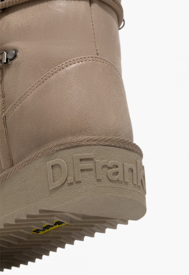 Botas de mujer D.Franklin Nordic Trk Fur Taupe con pelo exterior y diseño urbano cálido