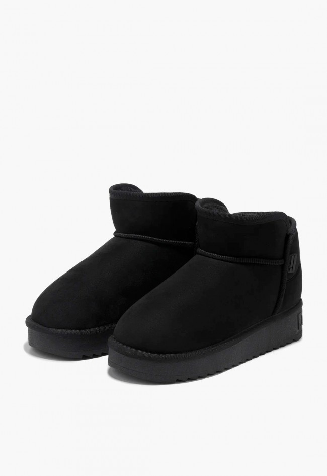 Botas australianas mujer D. Franklin Nordic Low Basic negras con forro interior cálido