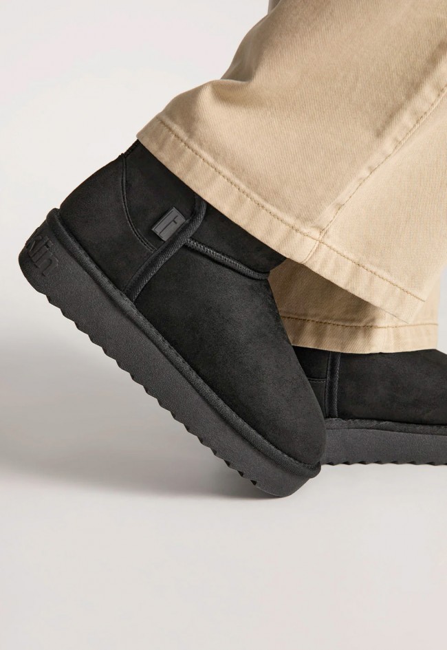 Botas australianas mujer D. Franklin Nordic Low Basic negras con forro interior cálido