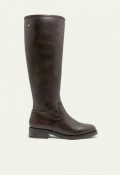 BOTAS ALTAS DE PIEL MOKA CON CREMALLERA PORRONET BELÉN