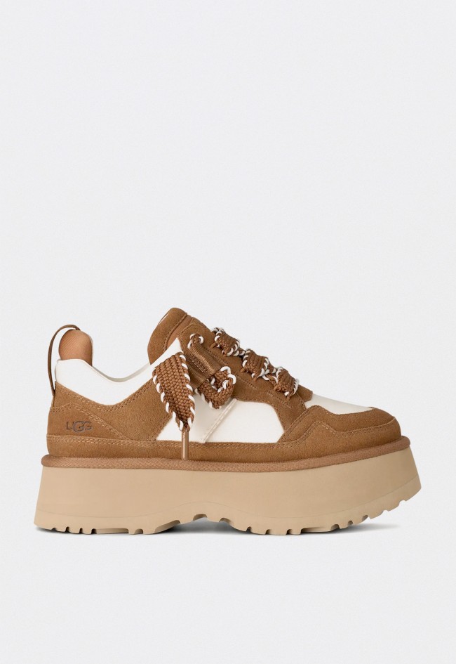 Zapatillas deportivas de mujer UGG Astromel con plataforma en ante y nailon color chestnut