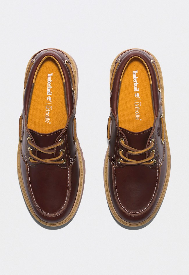 Náuticos con plataforma de piel Premium Timberland Stone Street mujer marrón oscuro