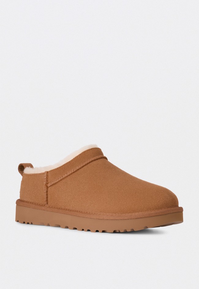 Botas UGG Classic Micro mujer color chestnut de ante y piel de oveja