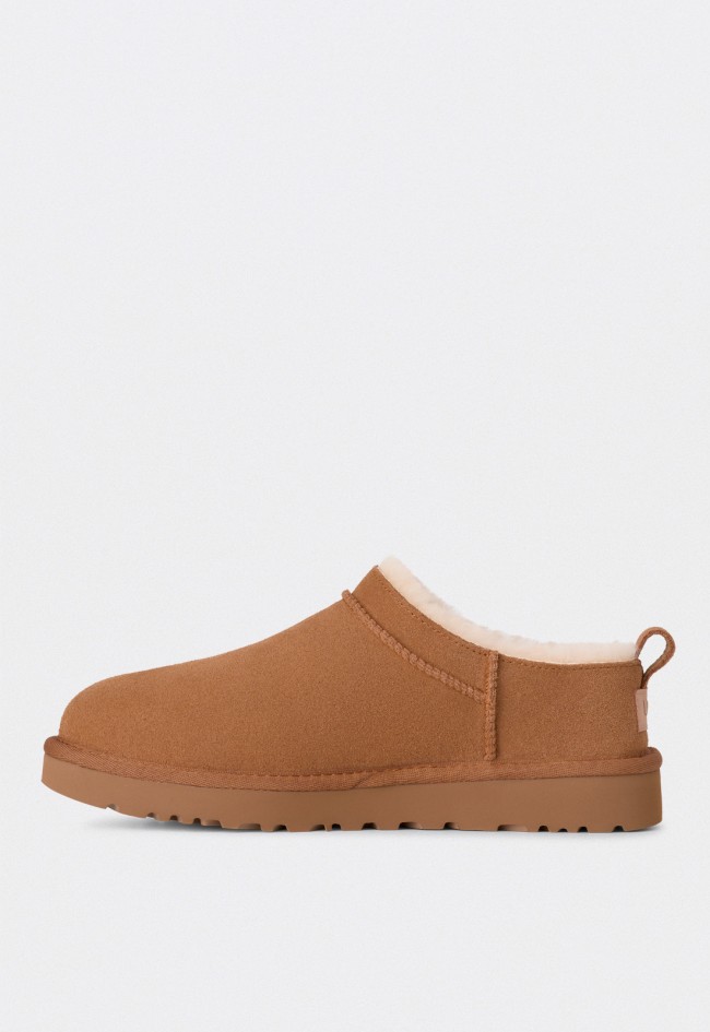 Botas UGG Classic Micro mujer color chestnut de ante y piel de oveja