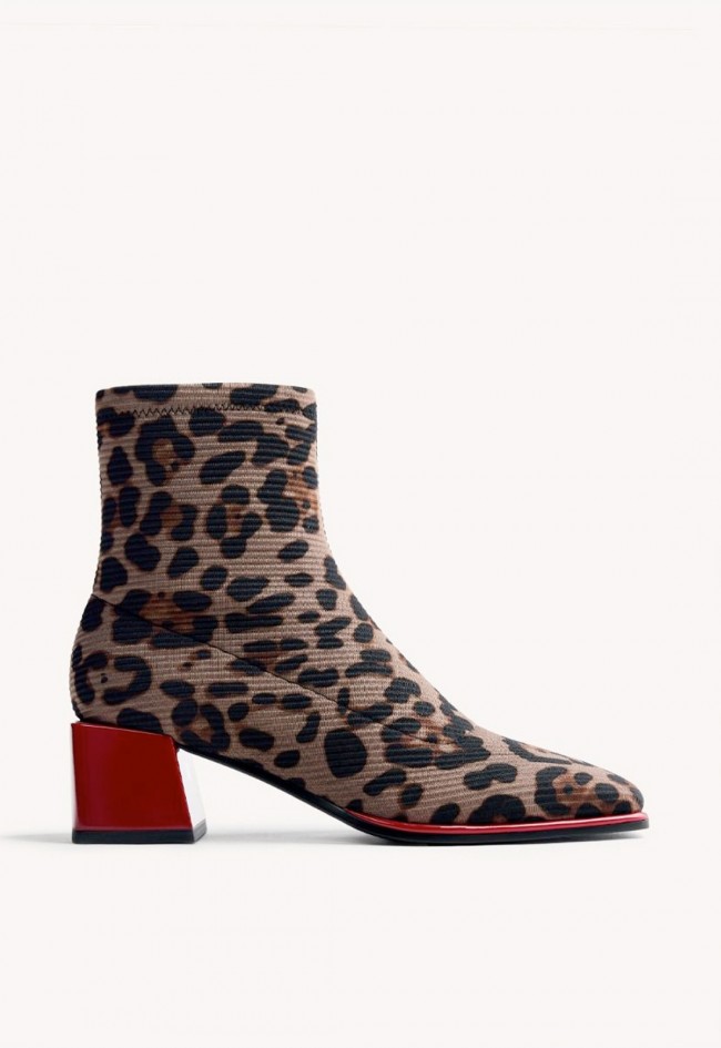 Botines Gioseppo Inger de estampado animal con tacón bloque y caña elástica